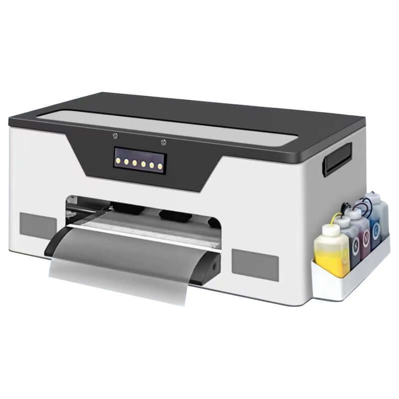 XP600 Desktop DTF Printer for high-quality garment printing in Weston Florida, featuring A3 size and white ink mixing system.