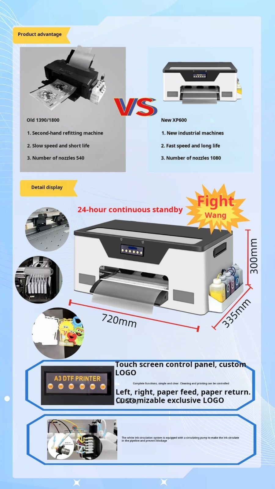 XP600 Desktop DTF Printer